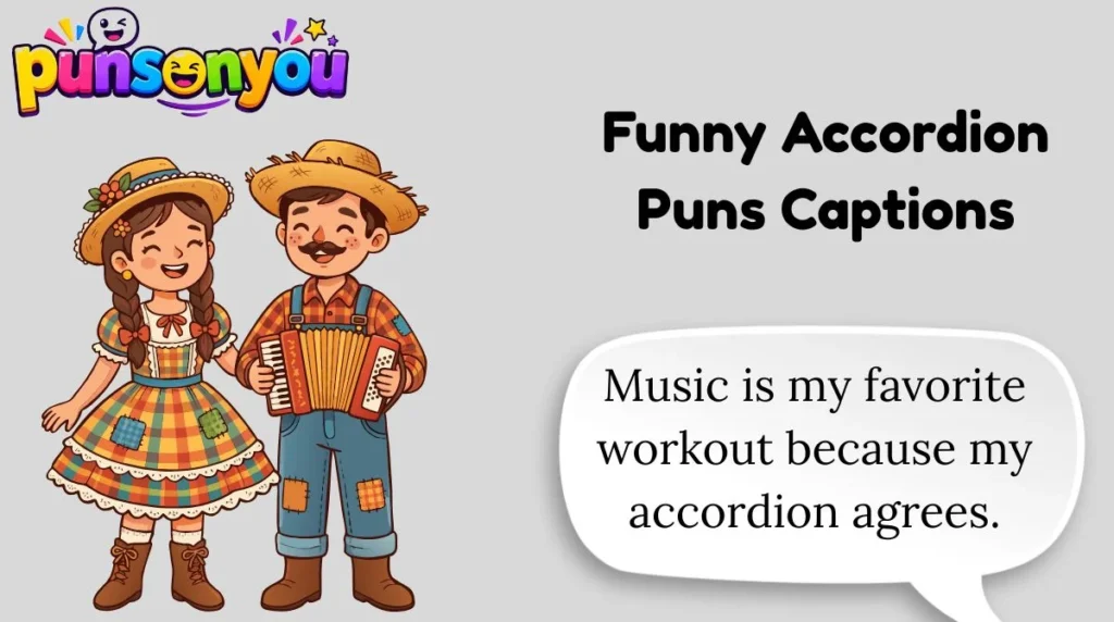 Funny Accordion Puns Captions