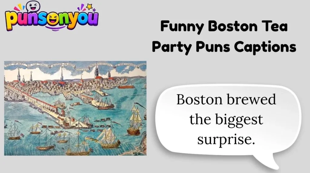 Funny Boston Tea Party Puns Captions