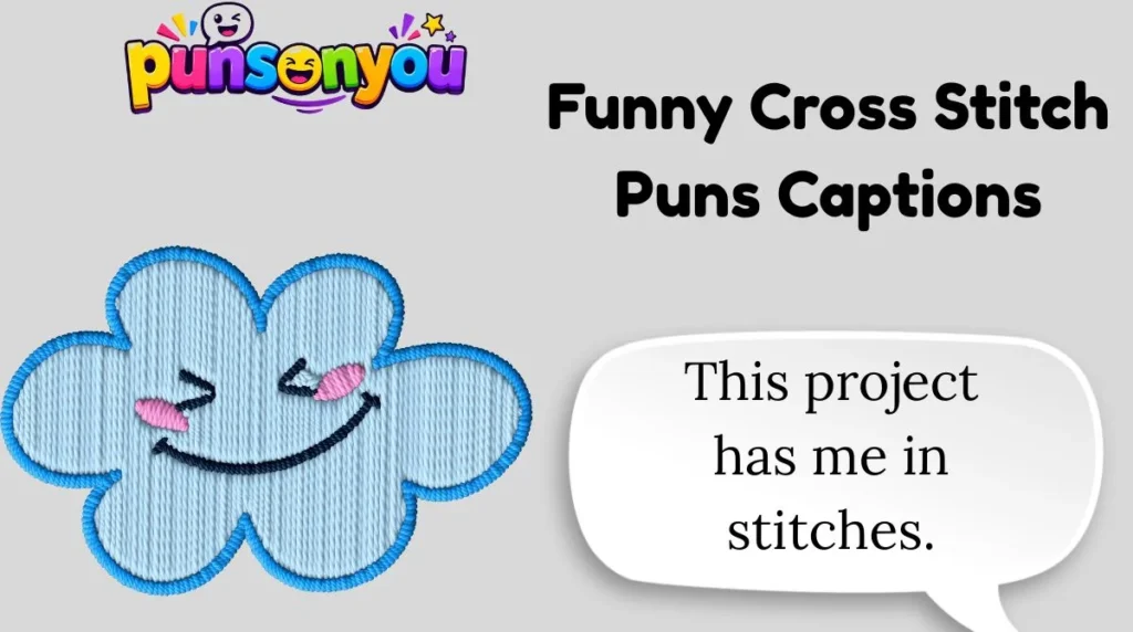 Funny Cross Stitch Puns Captions
