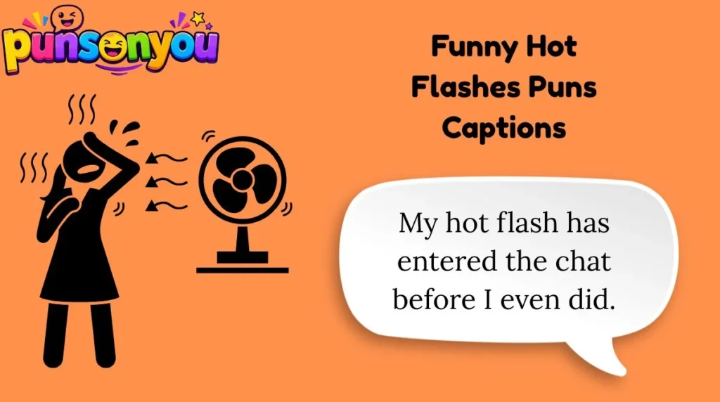 Funny Hot Flashes Puns Captions