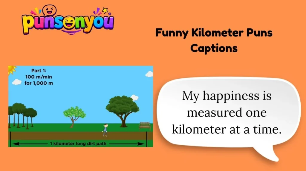 Funny Kilometer Puns Captions