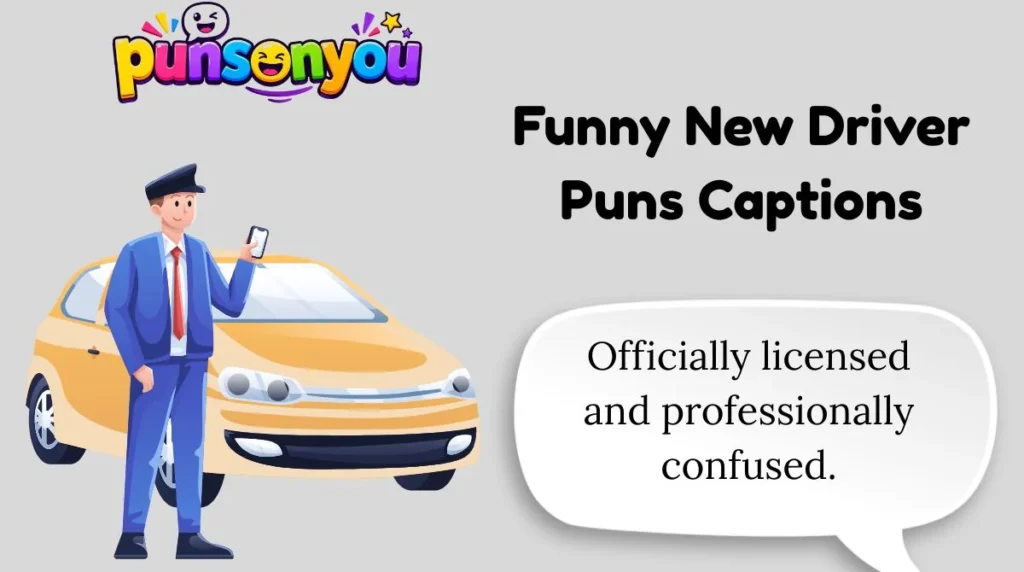 Funny New Driver Puns Captions
