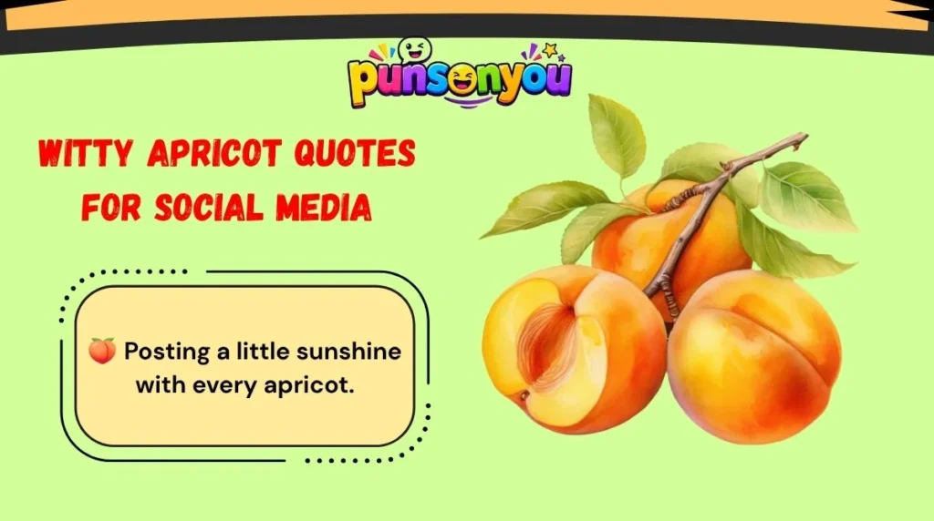 Witty Apricot Quotes for Social Media