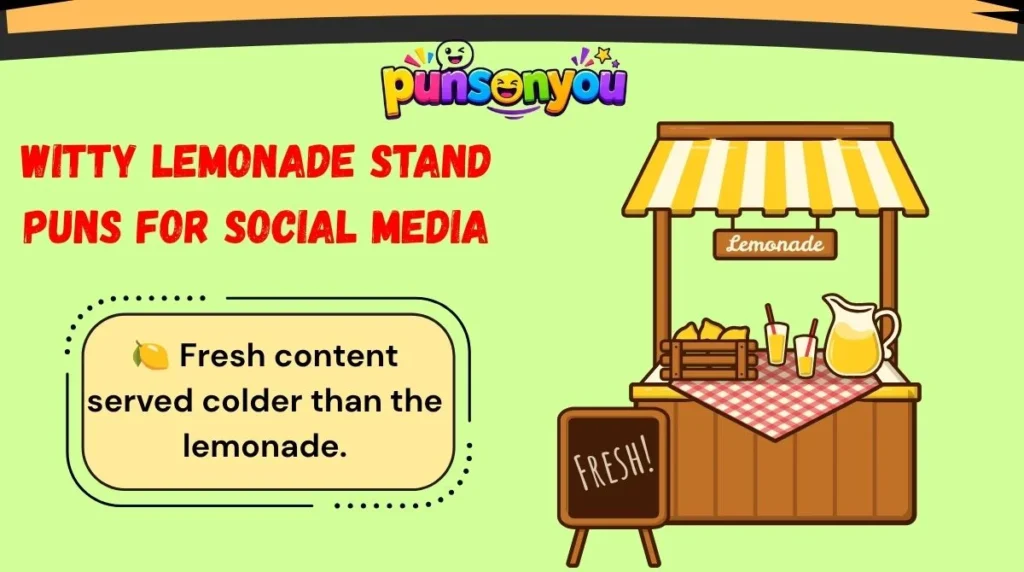 Witty Lemonade Stand Puns for Social Media