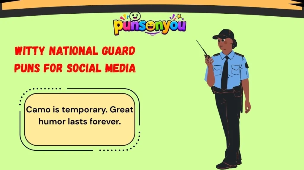 Witty National Guard Puns for Social Media