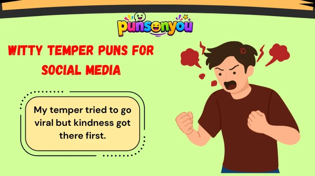 Witty Temper Puns for Social Media