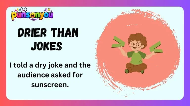 Drier Than Jokes Funny Puns,