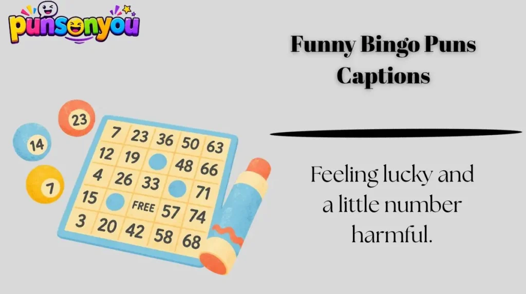 Funny Bingo Puns Captions