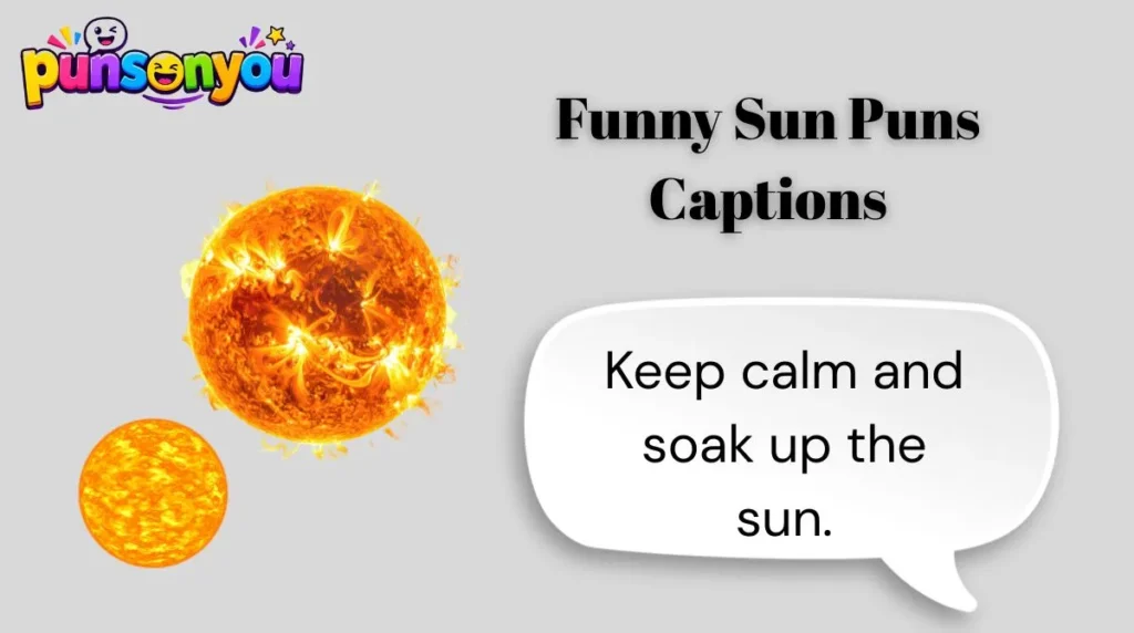 Funny Sun Puns Captions