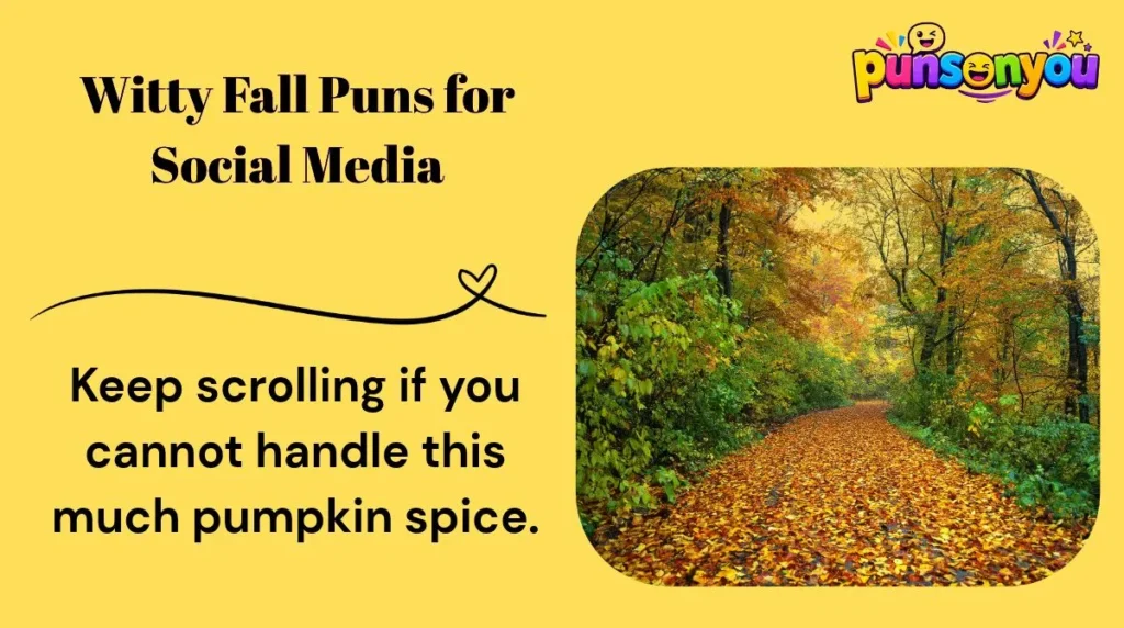 Witty Fall Puns for Social Media