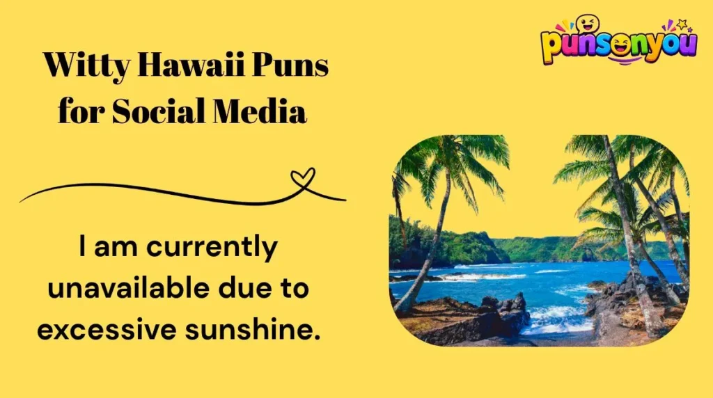 Witty Hawaii Puns for Social Media